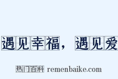 遇见幸福，遇见爱是什么意思的图片